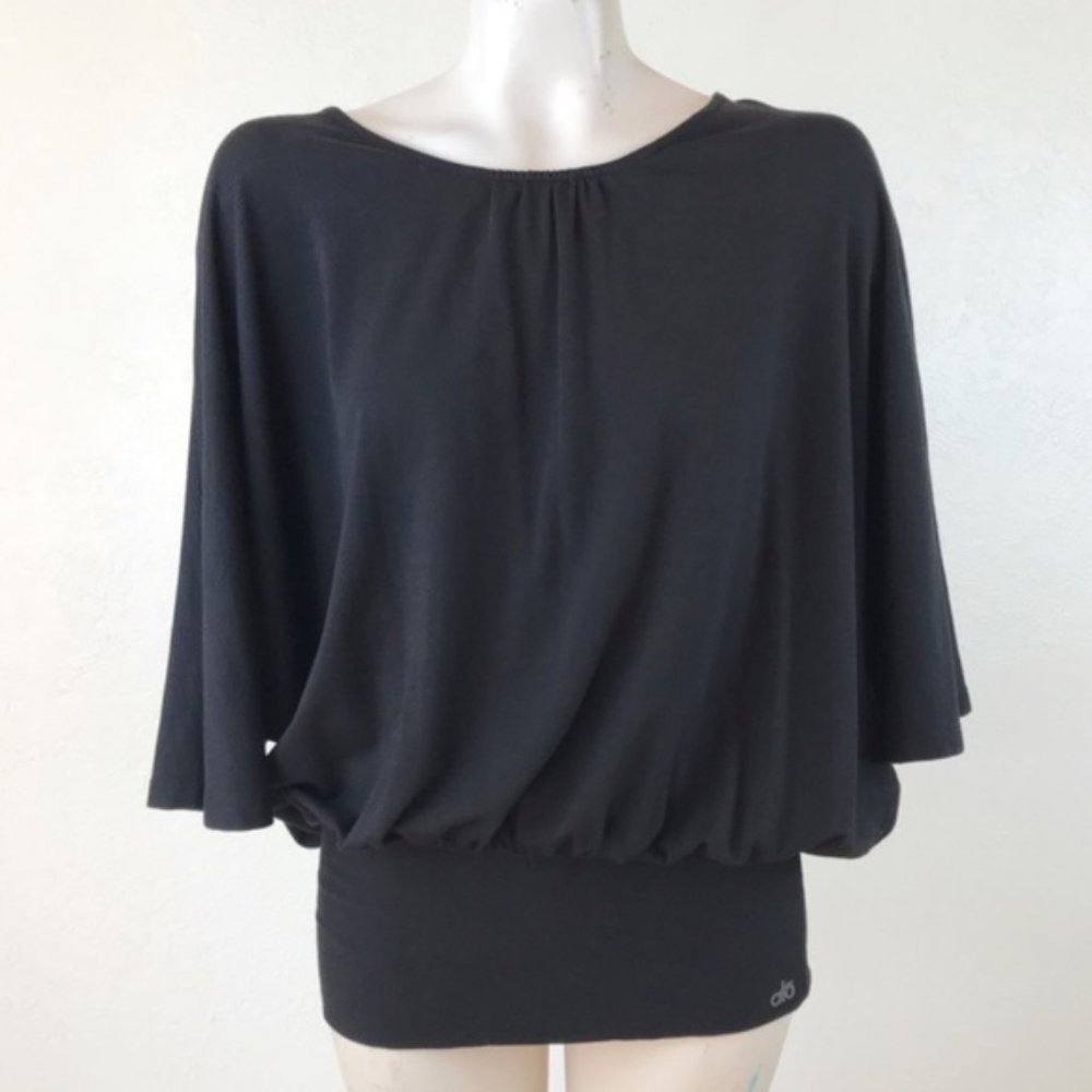 Alo CoolFit Turquoise Billowy Athleisure Top